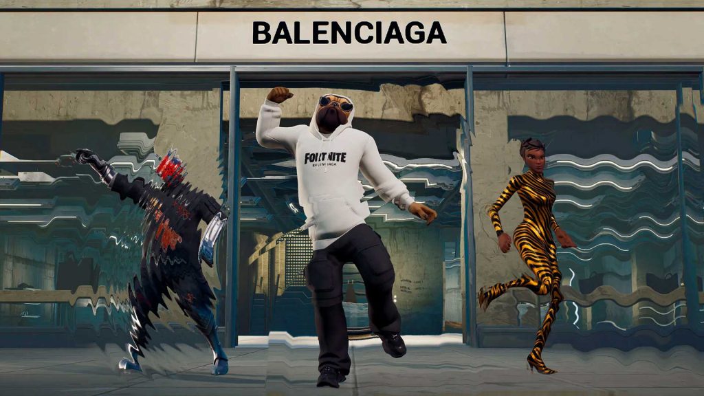 Parceria entre Fortnite e Balenciaga, um exemplo de Metaverse Marketing, uma das maiores tendências de marketing digital