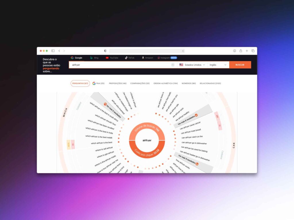 AnswerThePublic - Interface